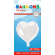 Globos Nordic Ballon hélium blanc en forme de coeur | 46cm Globos Nordic Ballon hélium blanc en forme de coeur | 46cm