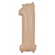 Oaktree Ballon en feuille nude Mat numéral 1 | 86cm Oaktree Ballon en feuille nude Mat numéral 1 | 86cm