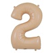 Oaktree Ballon en feuille nude Mat numéral 2 | 86cm Oaktree Ballon en feuille nude Mat numéral 2 | 86cm