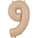 Oaktree Ballon en feuille nude Mat numéral 9 | 86cm Oaktree Ballon en feuille nude Mat numéral 9 | 86cm