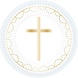 Amscan Assiette de communion Croix Bleu clair 23cm | 8 pièces Amscan Assiette de communion Croix Bleu clair 23cm | 8 pièces