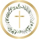 Amscan Assiettes de Communion Croix Botanic 23cm | 8 pièces Amscan Assiettes de Communion Croix Botanic 23cm | 8 pièces