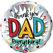 Crosswear Ballon à l'hélium Thank You Dad 46cm | par pièce Crosswear Ballon à l'hélium Thank You Dad 46cm | par pièce