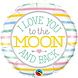 Folat Ballon à l'hélium I Love You To The Moon and Back 46cm | par pièce Folat Ballon à l'hélium I Love You To The Moon and Back 46cm | par pièce