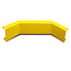 BLACK BULL rambeveiligingsplank - binnenhoek - verzinkt/gecoat - geel