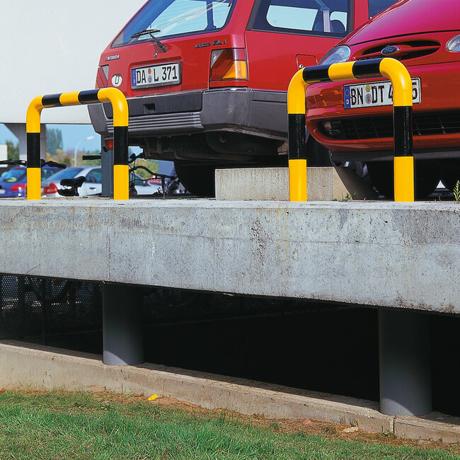 BLACK BULL Arceau de protection 600 x 1000 mm - galvanisé/revêtu - jaune/noir
