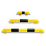 BLACK BULL Barre de protection - Ø 76 - 1200 x 86 mm - revêtu - jaune/noir