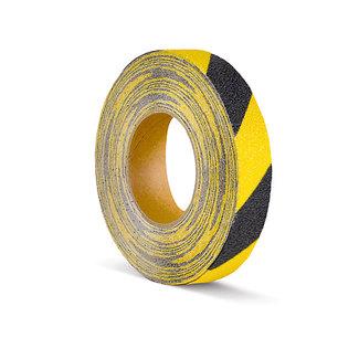 PROline Découpes antidérapantes - autocollant - flexible - noir/jaune - 25 mm