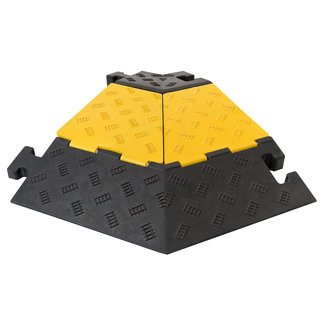 MORION Protège-câble moyen - angle gauche 45° - noir/jaune