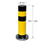 BLACK BULL Poteau de protection flexible et rotative SWING - Ø159 x 700 mm  - revêtu - jaune/noir
