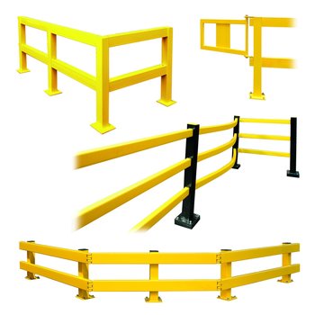 Magazijn railing - geleiders - balustrades - handrails