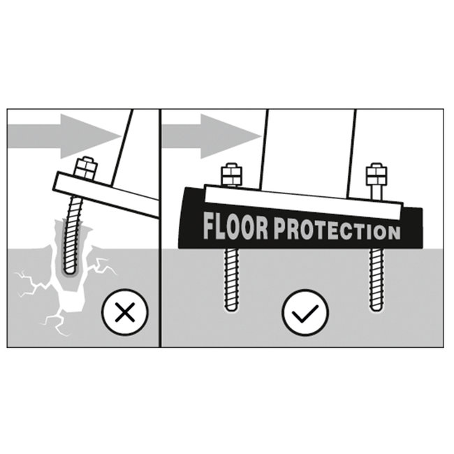 BLACK BULL Équerre de protection SWING - 430 x 160 mm - noir/jaune revêtu