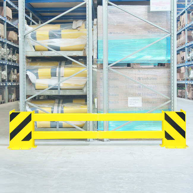BLACK BULL Protection d’angle pour rack de stockage (B) – 2300/2700 x 500 x 190 mm - noir/jaune