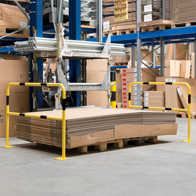 MORION Arceau de protection SMALL - 2000 x 1000 x 40 mm - 1.5 mm - jaune/noir