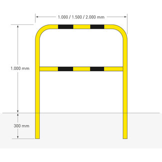 MORION beugel Ø48 mm - 1300x1000 mm - betonneren/uitneembaar - gecoat