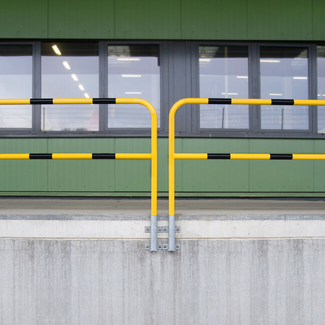 MORION Beugel Ø 48 mm - 1300 x 2000 mm - beton/uitneembaar - verzinkt + gecoat - geel/zwart