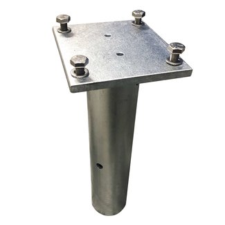 Contre-plaque pour arceau de protection à bétonner - 160 x 140 x 10 mm - galvanisé