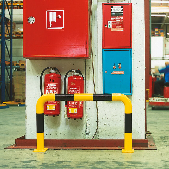 BLACK BULL Arceau de protection  600 x 1000 mm - revêtu de poudre - jaune/noir