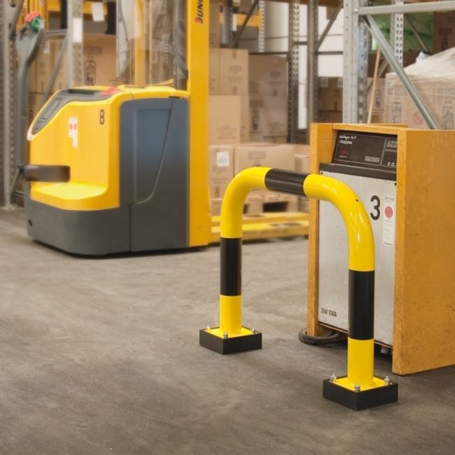 BLACK BULL Arceau de protection SWING 640 x 750 mm - galvanisé/revêtu - jaune/noir