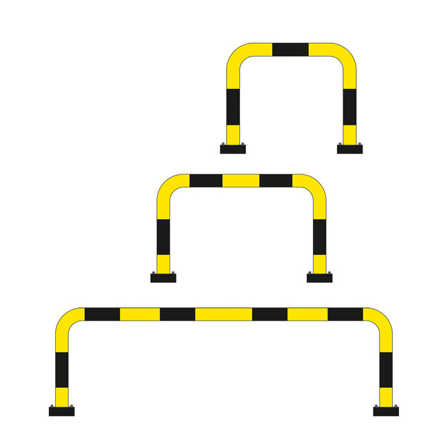 BLACK BULL Arceau de protection SWING 640 x 2000 mm - galvanisé/revêtu - jaune/noir