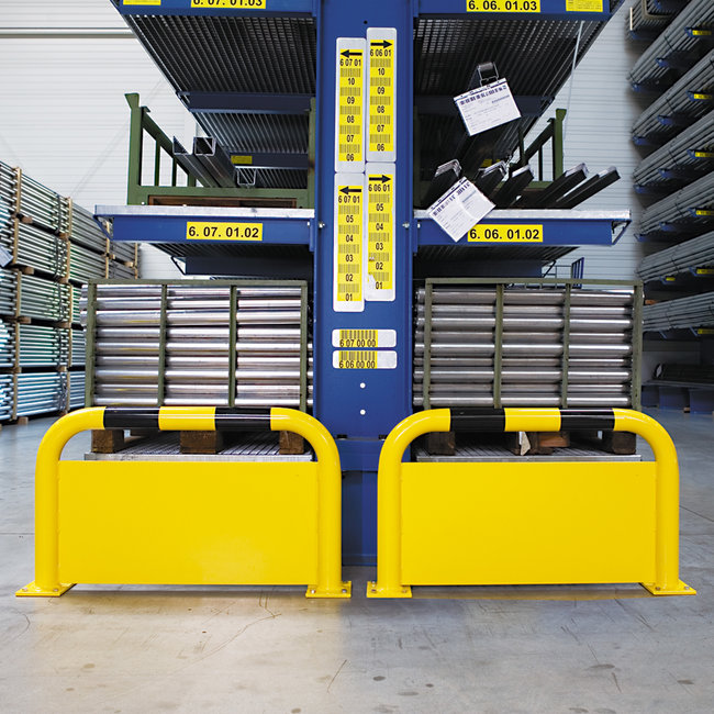 BLACK BULL beschermbeugel met onderrijbeveiliging - 600 x 1000 - gecoat - geel/zwart