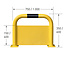 BLACK BULL Arceau de protection anti-encastrement - 600 x 1000 – revêtu - jaune/noir