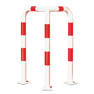 BLACK BULL Arceau de protection - 1200 x 600 x 600 - revêtu - blanc/rouge