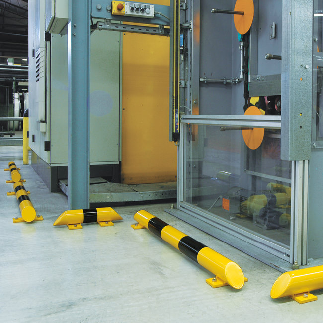 BLACK BULL Barre de protection - Ø 76 - 400 x 86 mm - revêtu - jaune/noir