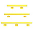 BLACK BULL aanrijdbeveiliging barrière - 1000 x 200 x 160 mm - gecoat - geel