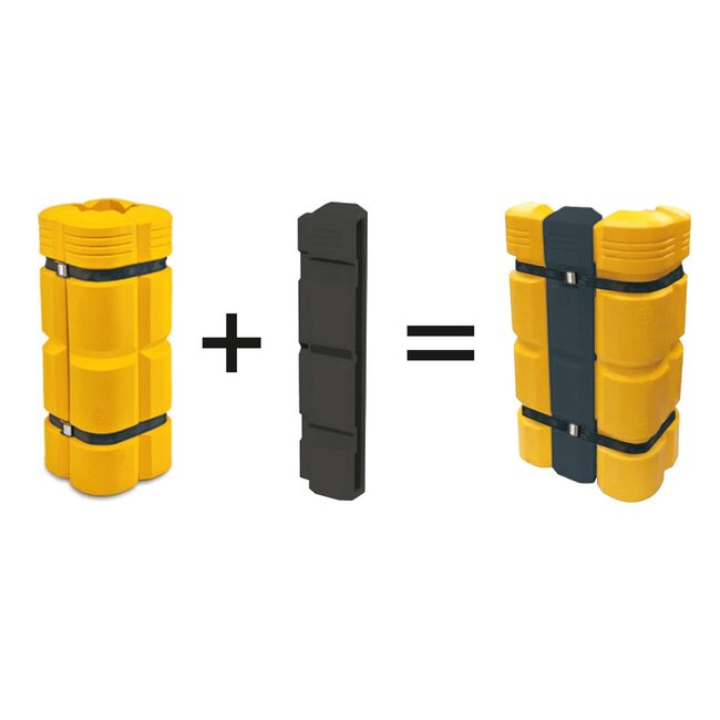 Élément d'extension pour protection de pilier en plastique - 1100 x 200 mm