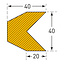 MORION stootrand - trapezium - zelfklevend - 1000 mm - geel/zwart