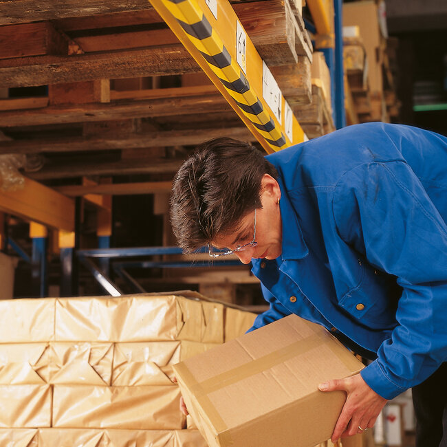 MORION Protection des bords - L profil 26x26x7 - autocollant - 5000 mm - jaune/noir