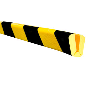 MORION Protection des bords - L profil 26x26 - 160° - autocollant - 5000 mm - jaune/noir