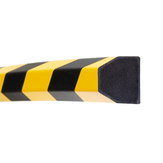 MORION stootrand-trapezium vlak-zelfklevend-1000 mm-geel/zwart