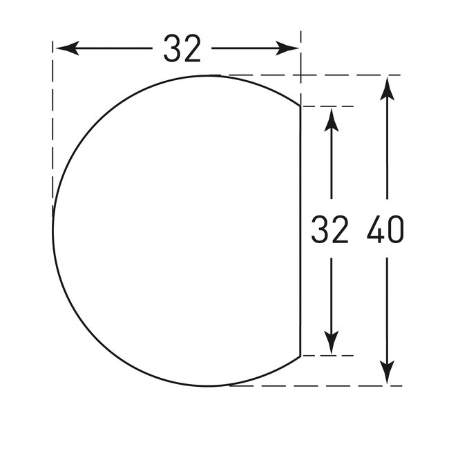 MORION stootrand - O profiel vlak  - zelfklevend - 1000 mm - wit