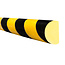 MORION Bordure de protection - O profil plat – autocollant – 5000 mm - jaune/noir