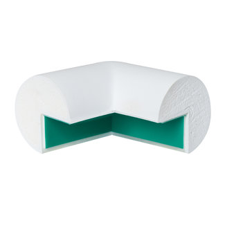 MORION Protection des bords angle extérieur - 2 branches - rond - autocollant - blanc