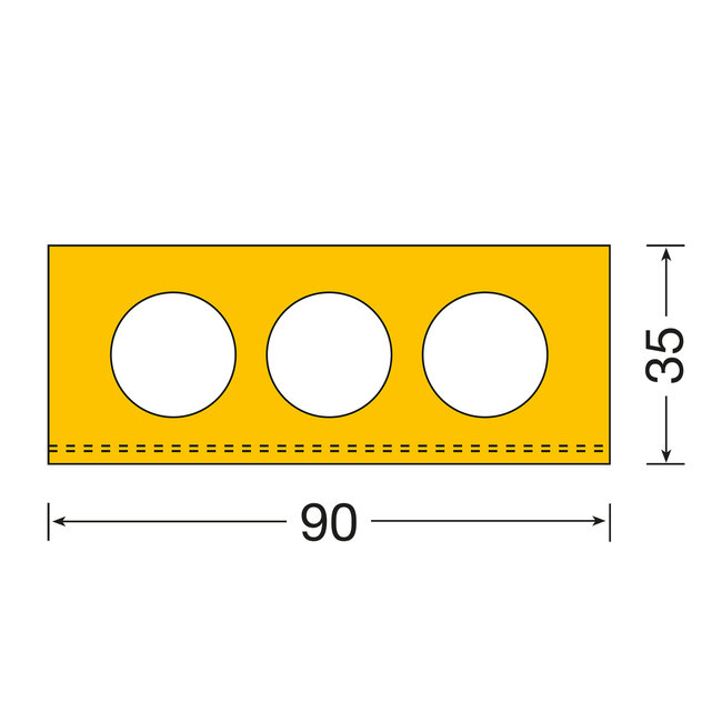 MORION dock bumper - stootbalk - 1000 x 90 x 35 mm - geel