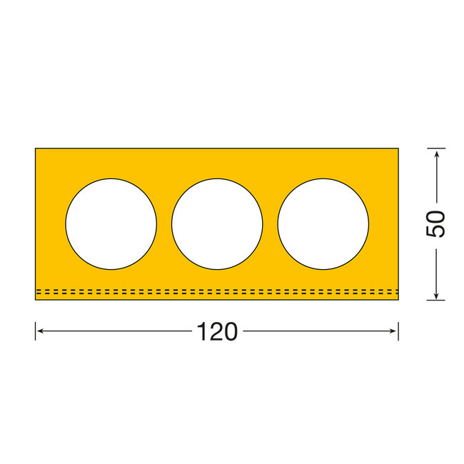 MORION Absorbeur chocs quai - barre de protection - 1000 x 120 x 50 mm - jaune