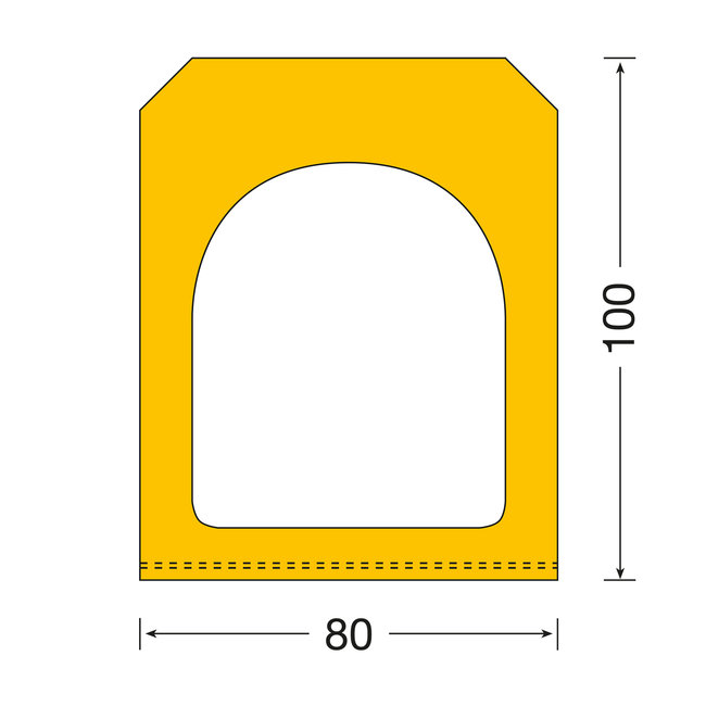 MORION Absorbeur chocs quai - barre de protection - 1000 x 80 x 100 mm - jaune
