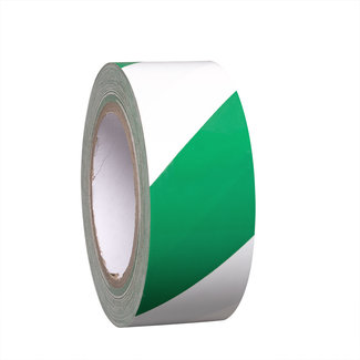 PROline tape - groen/wit - zelfklevend - 50 mm - 33 m