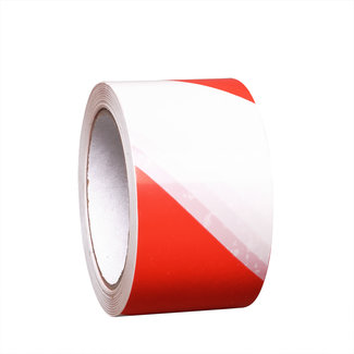 PROline Tape - rouge/blanc - autocollant - 75 mm - 33 m