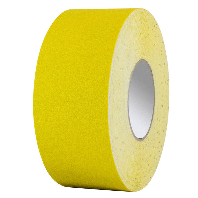 Vinyl tape - zelfklevend - geel - 75 mm - 25 m