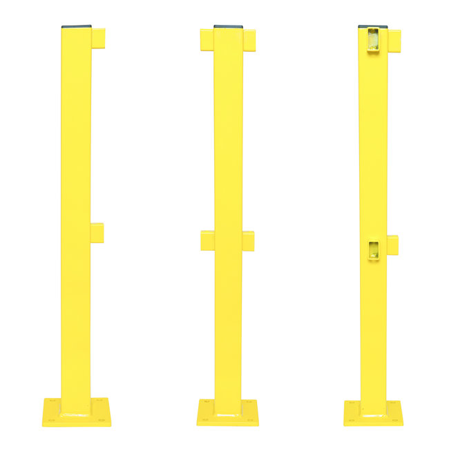 BLACK BULL magazijn railing S-LINE - middenpaal - verzinkt/gecoat - geel