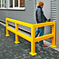 BLACK BULL magazijn railing XL-Line - 1000 mm - begin/eindpaal - verzinkt/gecoat - geel
