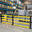 BLACK BULL Rambarde magasin HYBRID - anti-encastrement - 1250 mm - galvanisé/revêtu - jaune