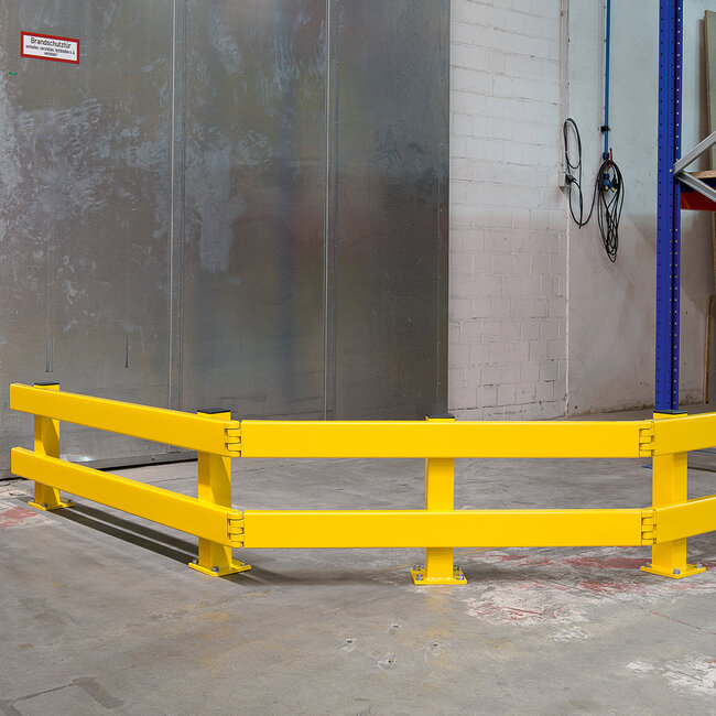 BLACK BULL  rambeveiligingsplank - 1000 mm - gecoat - geel