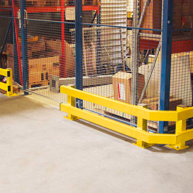 BLACK BULL rambeveiligingsplank - 1200 mm - gecoat - geel