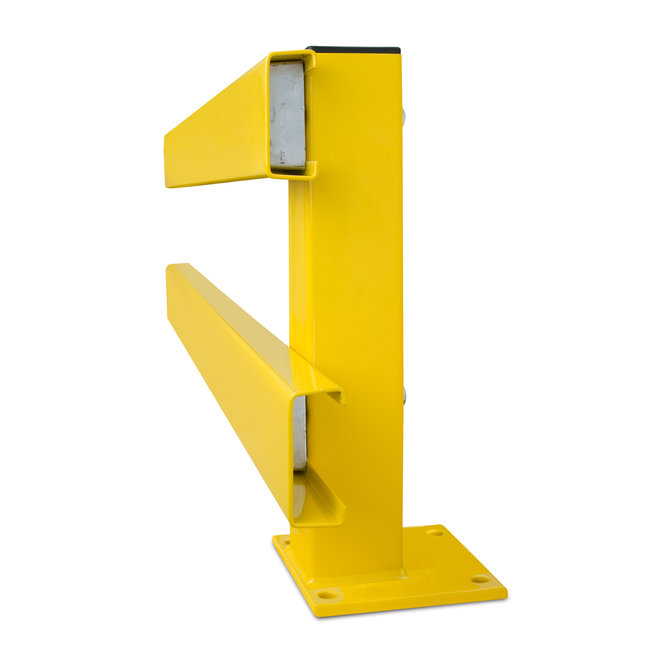 BLACK BULL Glissière pare-chocs - potelet fixe - galvanisé/revêtu - jaune