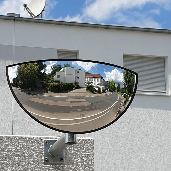 HORIZONT industriële drieweg spiegel - 850 x 420 x 190 mm